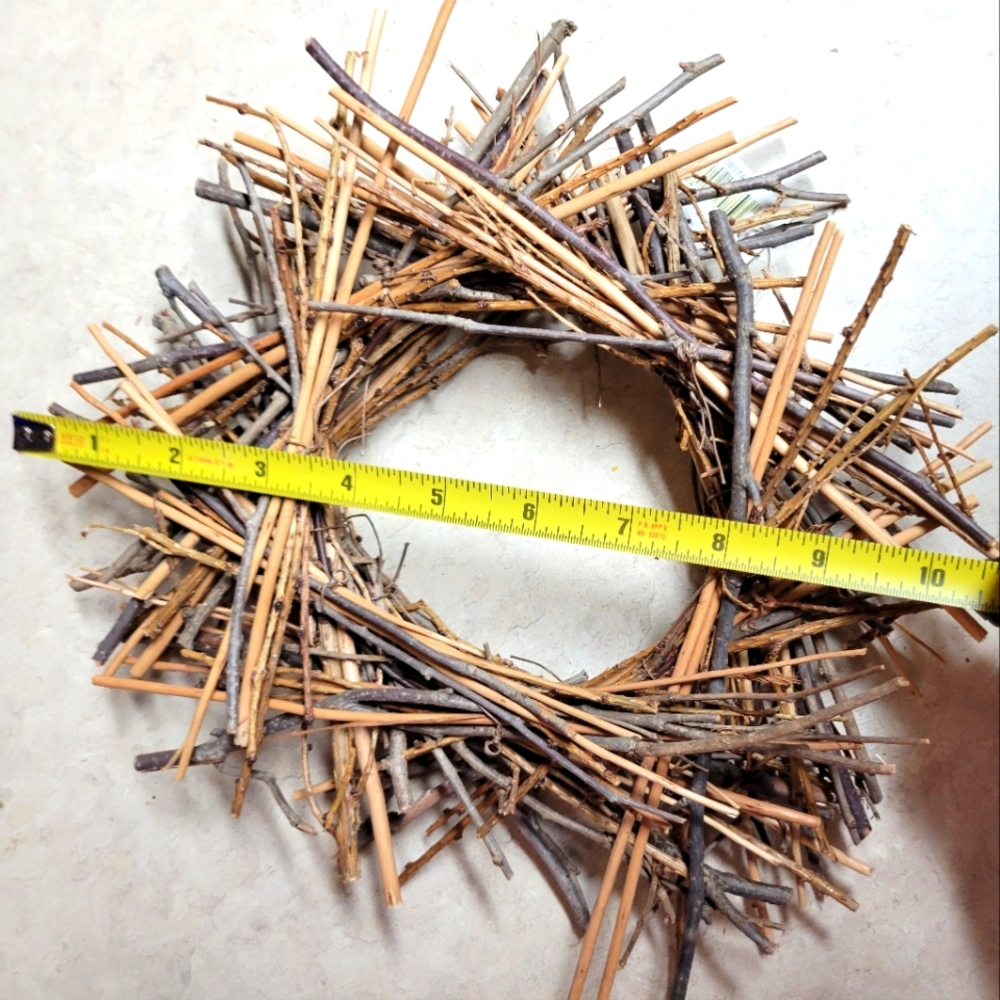 10 in circle stick wreath handcrafted